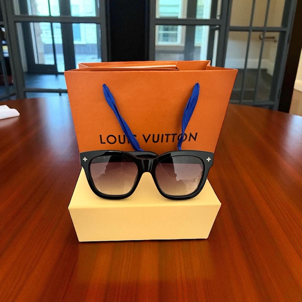 Louis Vuitton Black and Gold Sunglasses